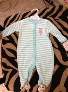 The women in my sisterhood are truly like my family and Ebony is definitely family.  She surprised us with this cute little onesie during our last get together.  As you all can tell I am obsessed with animals!  After spending four months in Kenya during my college study abroad I fell in love with all things safari.  Thank you Ebony.  Ebony is also expecting her first baby this fall!!!