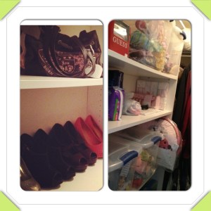 My closet before and after.