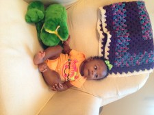 Our angel!  Happy four months baby girl