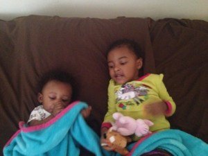  First sleepover – Cousin Zoe spent the weekend with us!  You two had a blast.