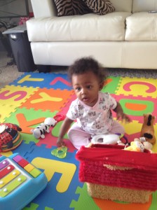 Sitting up all by yourself now!