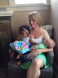 First Tea Party with Tiffany (our maternity photographer)